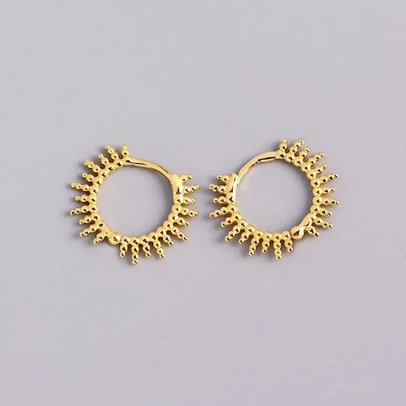 ⚜️𝟯𝟬%𝗢𝗙𝗙 𝗯𝘂𝗻𝗱𝗹𝗲𝘀 𝟯+⚜️ NEW Solar Copper Hoop Earrings - Picture 6 of 9